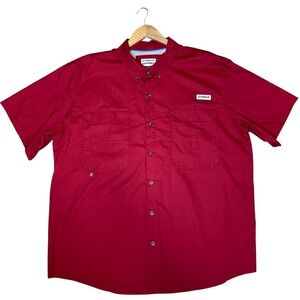 MAGELLAN Outdoors Angler Fit Red Short Sleeve Fishing‎ Shirt Men’s 2XL